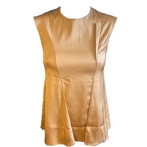 CÉLINE fully lined silk top in bronze